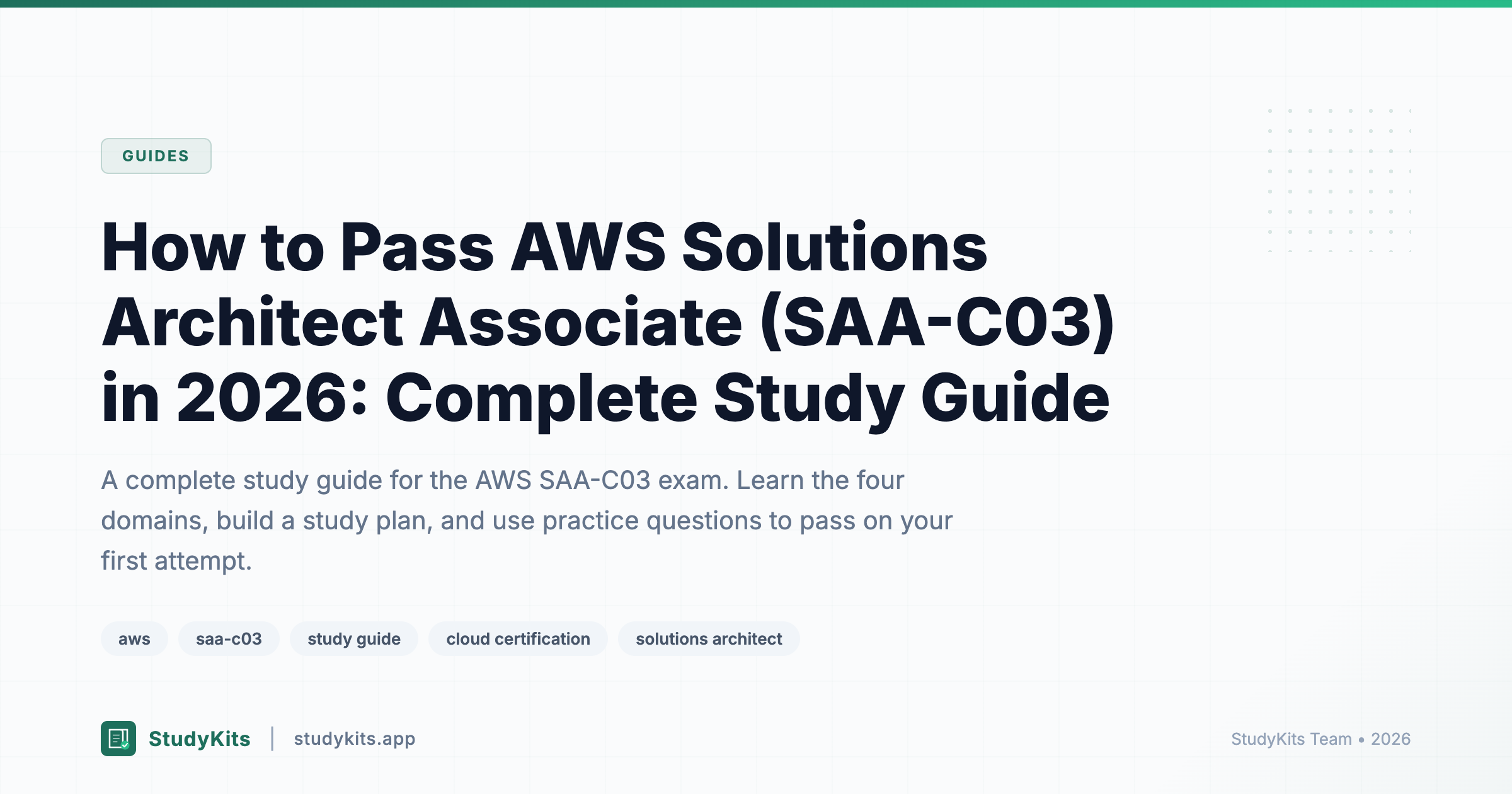 How to Pass AWS Solutions Architect Associate (SAA-C03) in 2026: Complete Study Guide