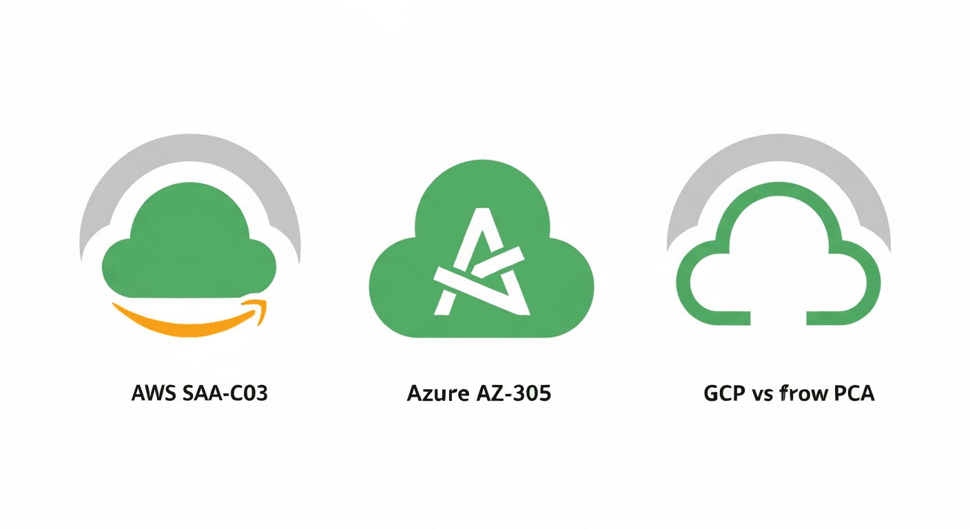 AWS SAA-C03 vs Azure AZ-305 vs GCP PCA: Cloud Architect Certification Showdown -- hero